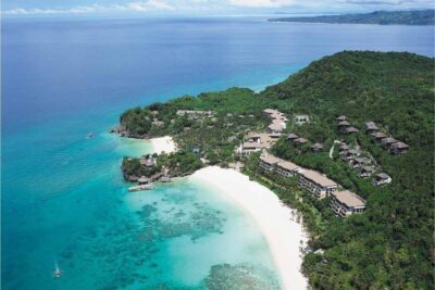 Areial view of Shangri-La’s Boracay Resort & Spa in the PhilippinesBoracay Island in the Philippines in the Philippines