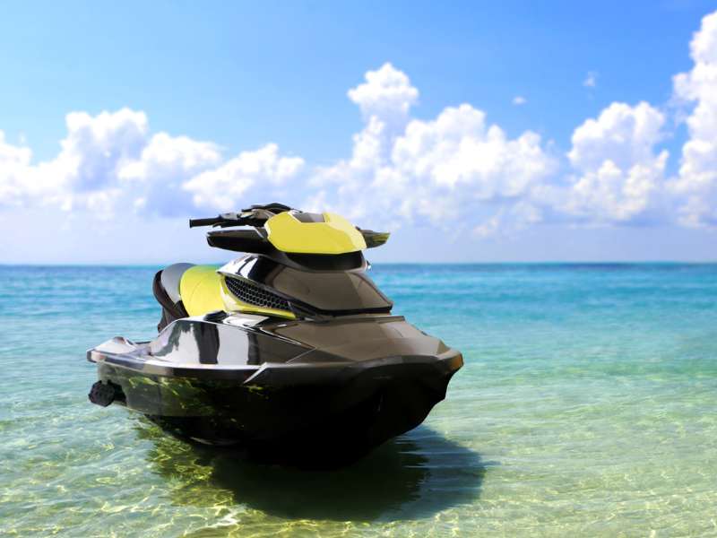 Jetski ready to go just off the beach in Boracay