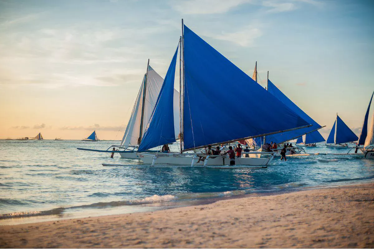 Great weather for sailing in Boracay