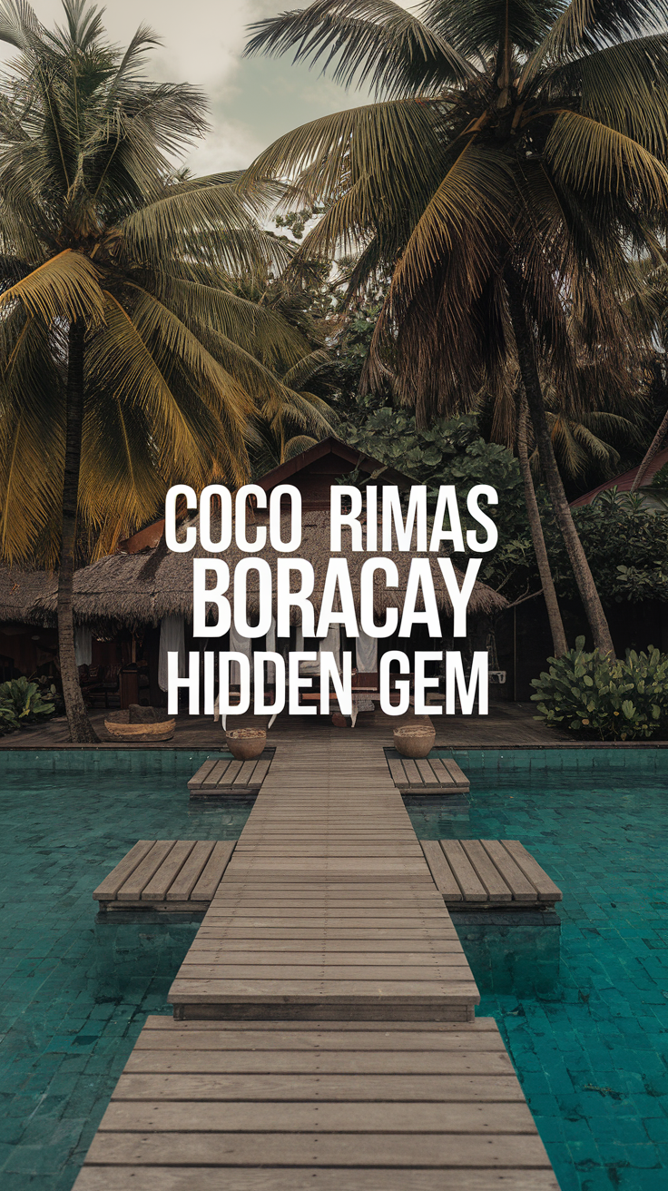 Big text overlay saying: Coco Rimas Boracay Hidden Gem. No other text Alt Tag: A realistic-style image featuring a large text overlay that reads "Coco Rimas Boracay Hidden Gem" with no other visible text.