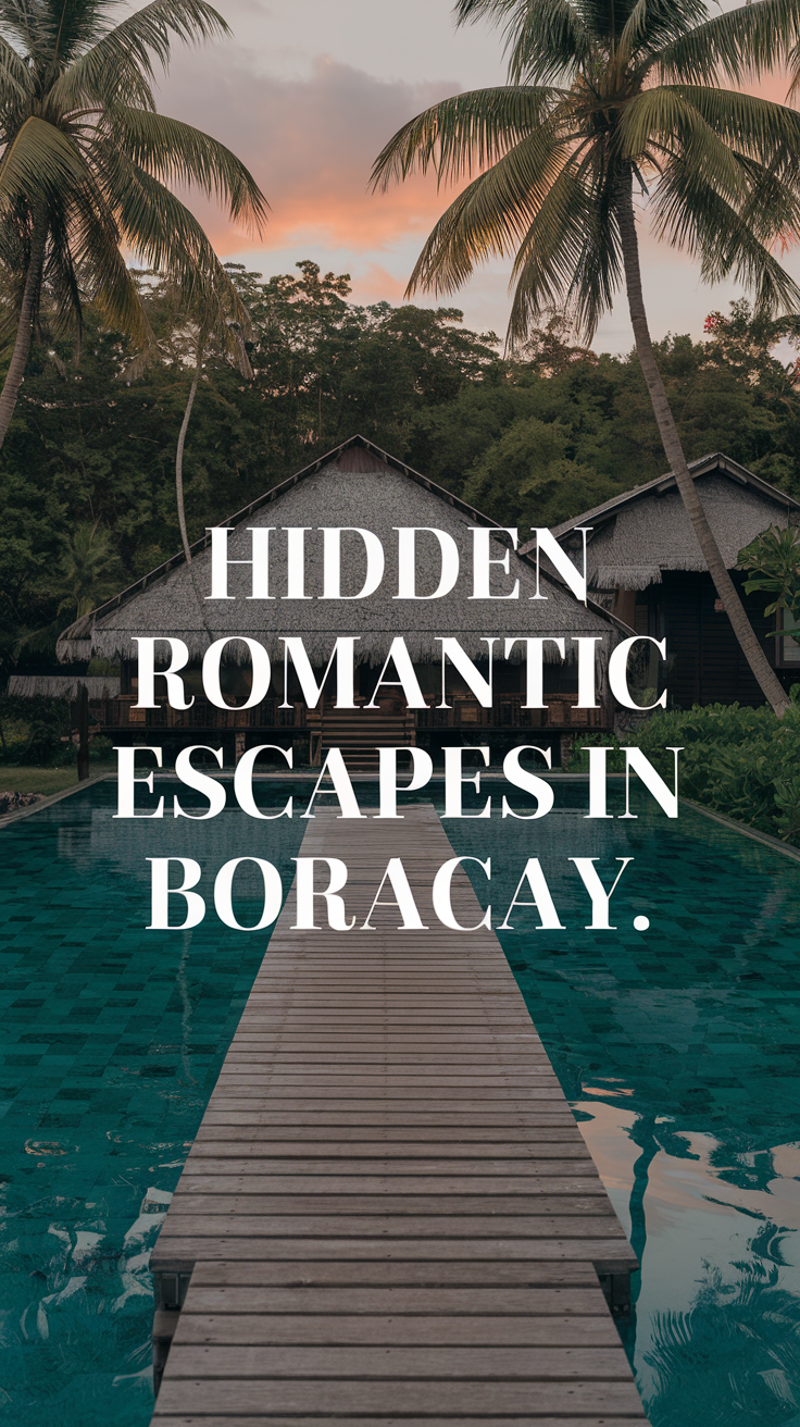 Hidden Romantic Escapes in Boracay – a realistic image featuring a serene, picturesque beach setting on Boracay Island, ideal for couples seeking secluded and intimate getaways.